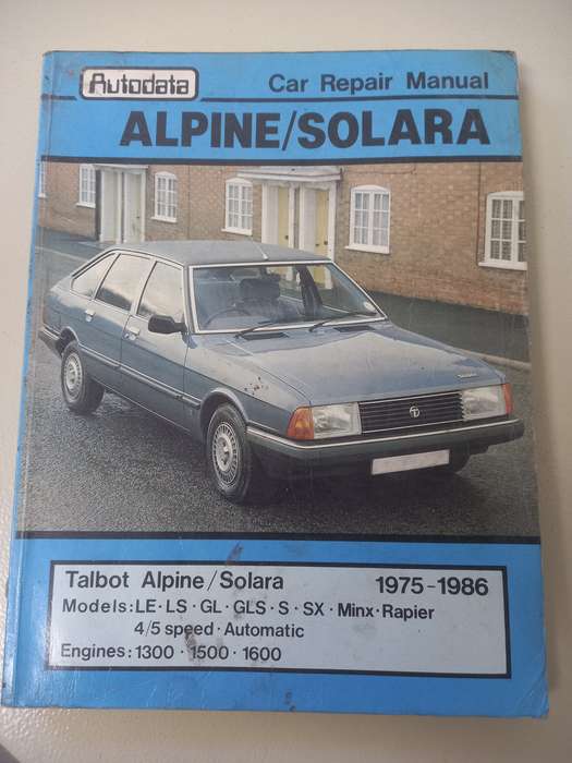 Alpine / Solara - Talbot - 1975-1986 - Autodata - Car Repair Manual