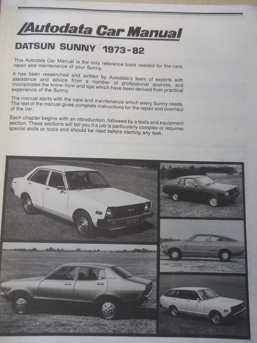 Datsun Sunny - Autodata - Car Repair Manual