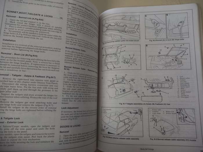 Datsun Sunny - Autodata - Car Repair Manual