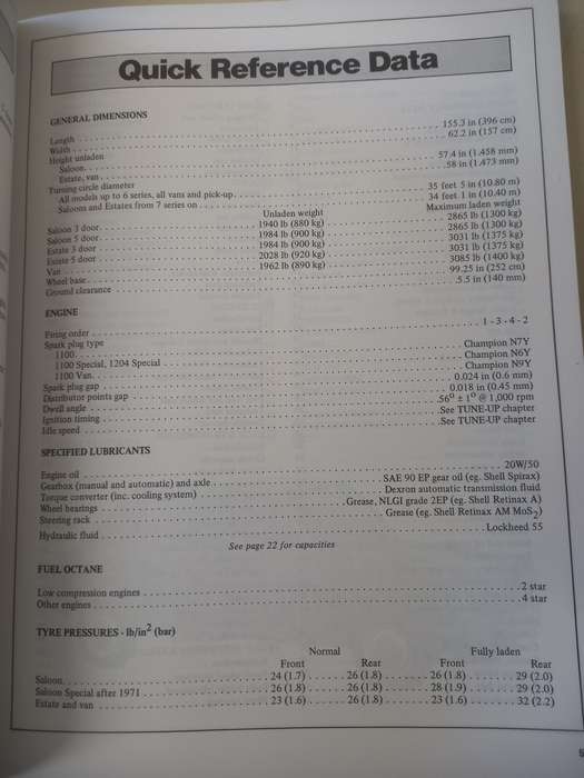 Simca 1100 from 1970 - Autodata - Car Repair Manual