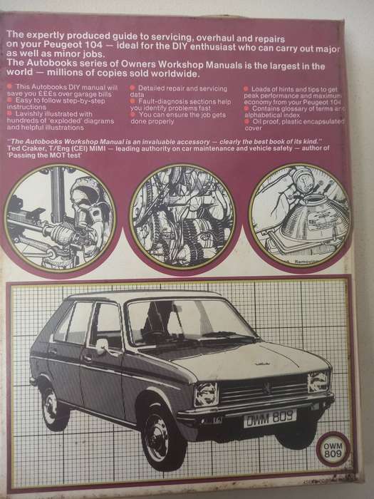 Peugeot 104 - 1973 - 79 - OWN 809 - Owners Workshop Manual - Autobooks