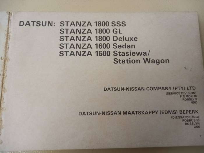Datsun Stanza series / Reeks // Datsun-Nissan