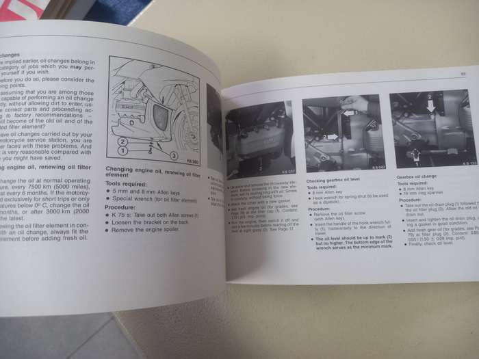 Riders Handbook K75 K75S BMW motorbike