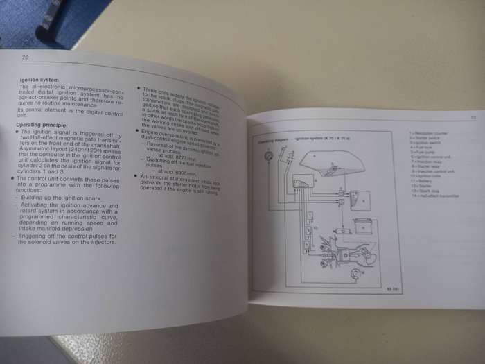 Riders Handbook K75 K75S BMW motorbike