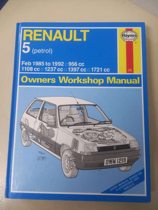 Renault 5 (petrol) 1985 - 92 - Haynes - Owners Workshop Manual