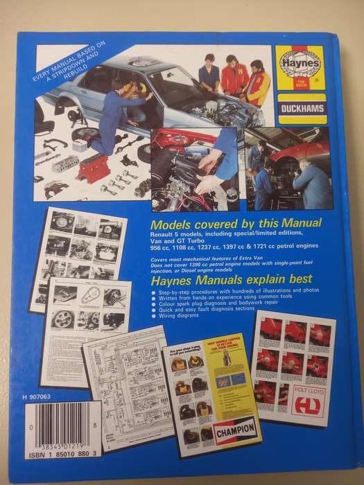 Renault 5 (petrol) 1985 - 92 - Haynes - Owners Workshop Manual