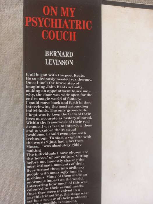 On my Psychiatric Couch - the sex lives of famous people - Bernard Levinson
