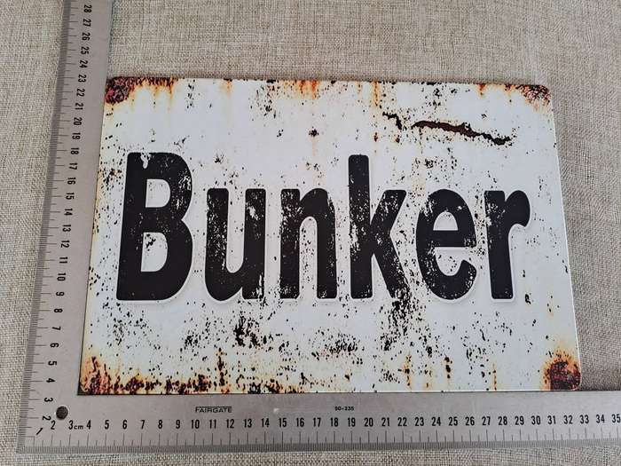 Bunker - Advertising Tin Plate Sign