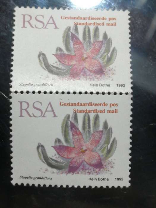 RSA stamp plant 1992 vertical pair