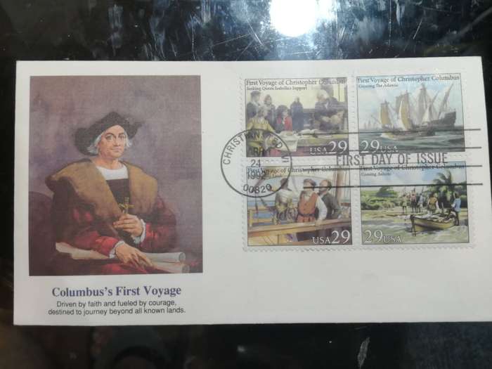 USA COLUMBUS  FIRST VOYAGE   1992 FDC