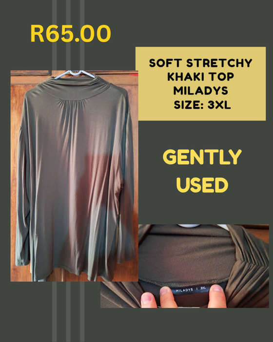 Plus Size Polo Neck Top