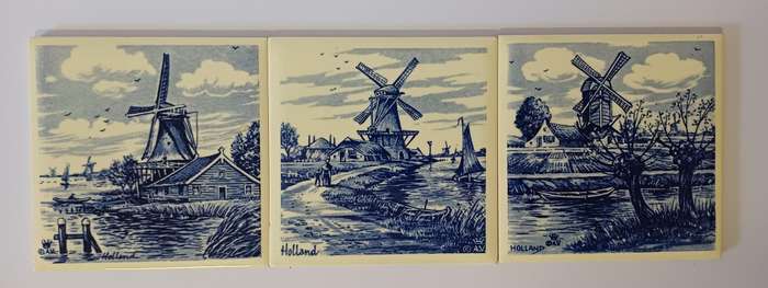 Delft tiles x3