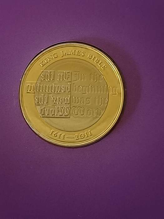 2011, King James Bible 2 pound Brilliant Uncirculated Coin