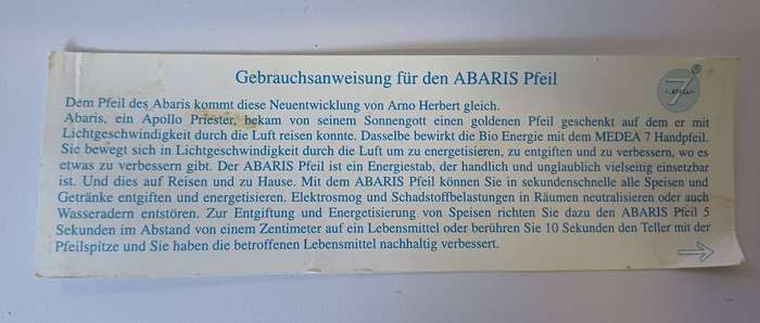 Medea 7 Abaris Handpfeil  Polarisation / Energy Wand (Holistic & Esoteric)