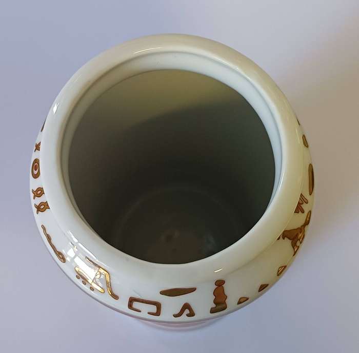 T. Limoges Fine Royal Porcelain Vase  EgyptAir Collectible (E.G.P. Co., 1960s1980s, Rare)