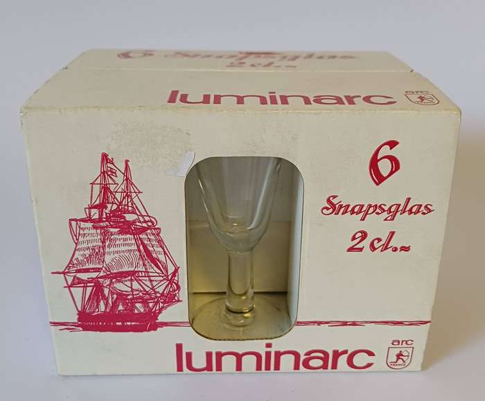 Vintage Luminarc Snapsglas (Schnapps Glasses) - Set of 6 in Original Box