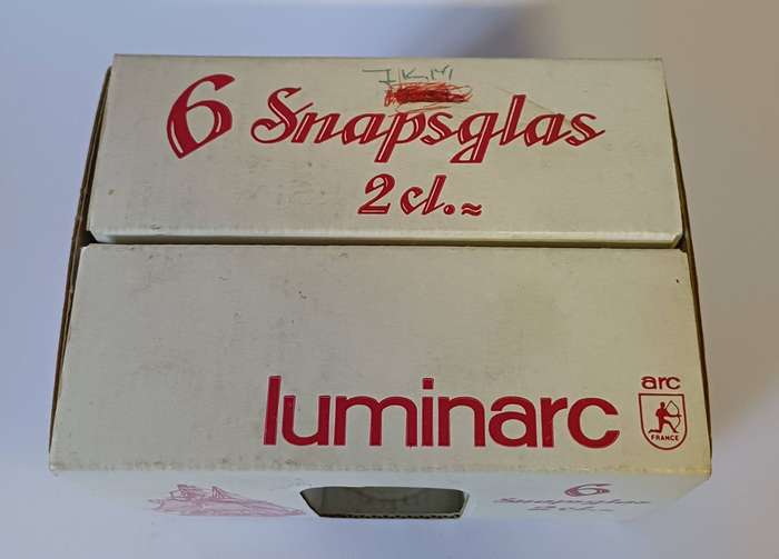 Vintage Luminarc Snapsglas (Schnapps Glasses) - Set of 6 in Original Box