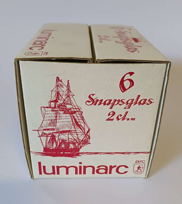 Vintage Luminarc Snapsglas (Schnapps Glasses) - Set of 6 in Original Box