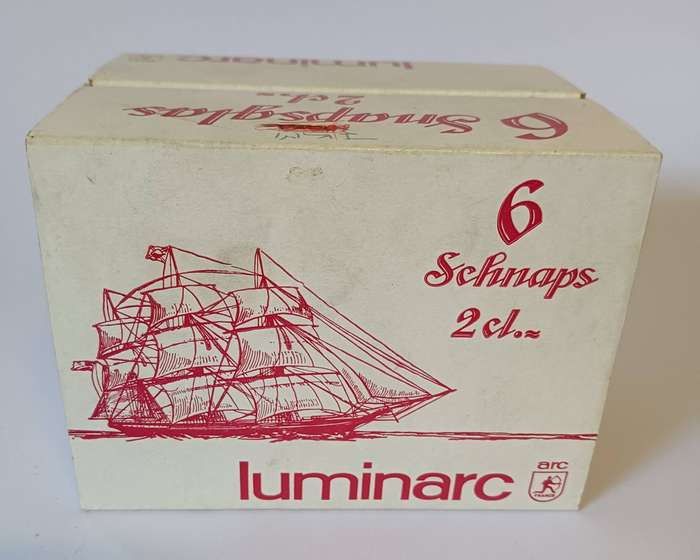 Vintage Luminarc Snapsglas (Schnapps Glasses) - Set of 6 in Original Box