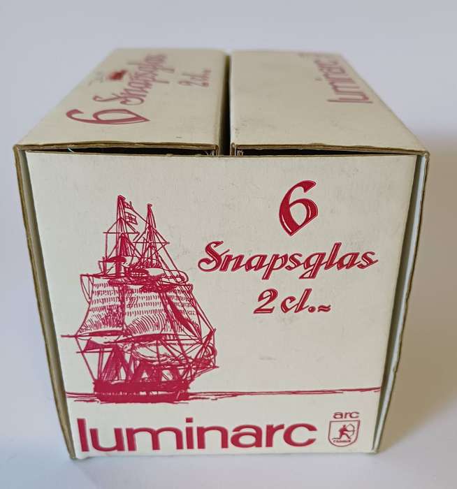 Vintage Luminarc Snapsglas (Schnapps Glasses) - Set of 6 in Original Box
