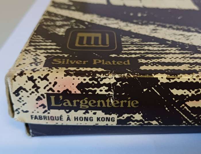 Vintage Silver Plated Serving Tray with Glass Inserts - L'argenterie, Made in Hong Kong
