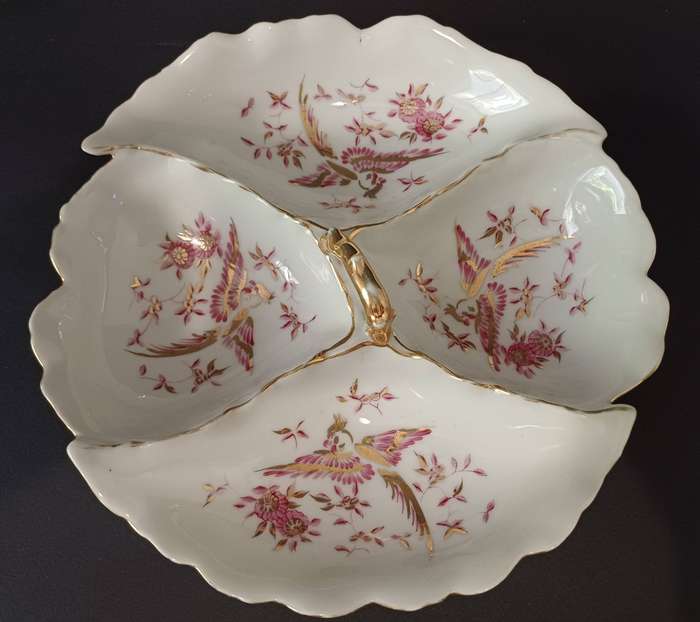 Hand-painted Japanese porcelain candy or trinket bowl