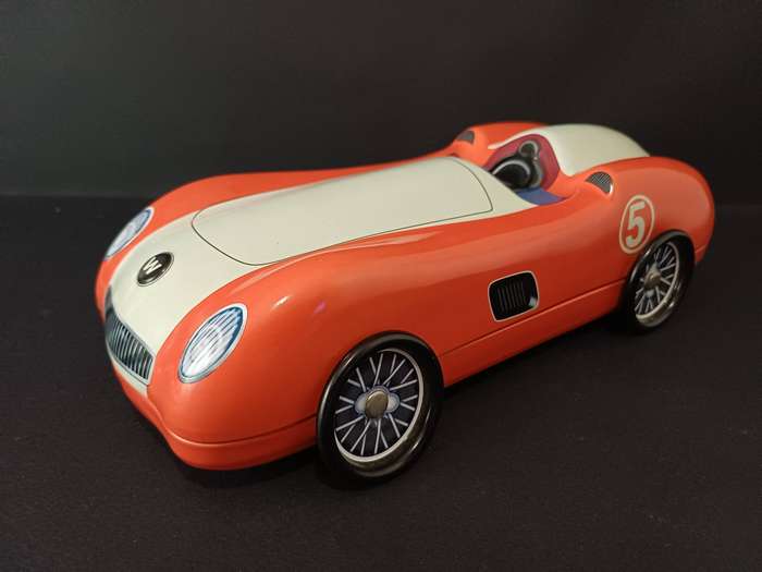 Vintage Woolworths South Africa Red Racecar Collectible Tin