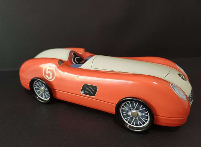Vintage Woolworths South Africa Red Racecar Collectible Tin