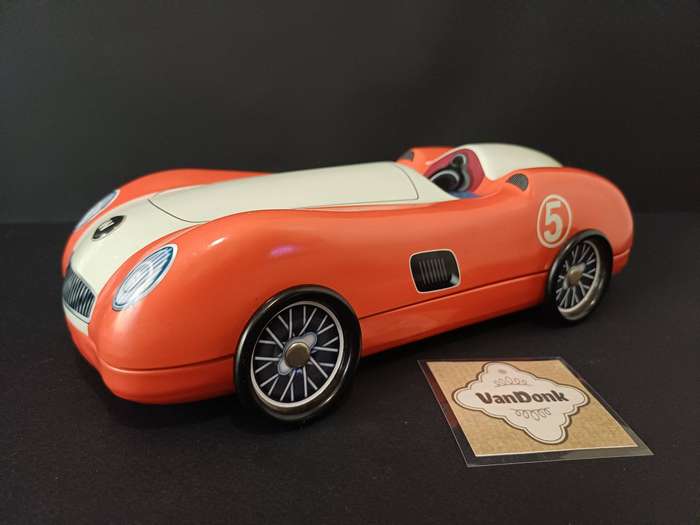 Vintage Woolworths South Africa Red Racecar Collectible Tin