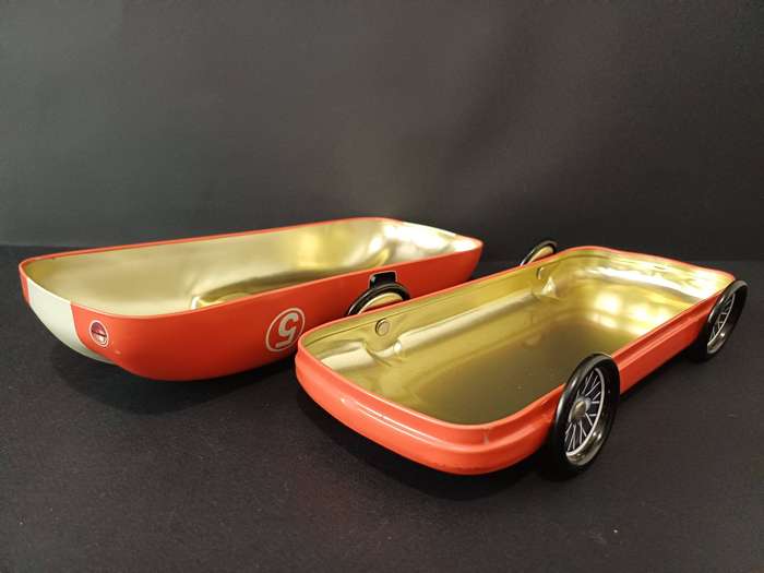 Vintage Woolworths South Africa Red Racecar Collectible Tin
