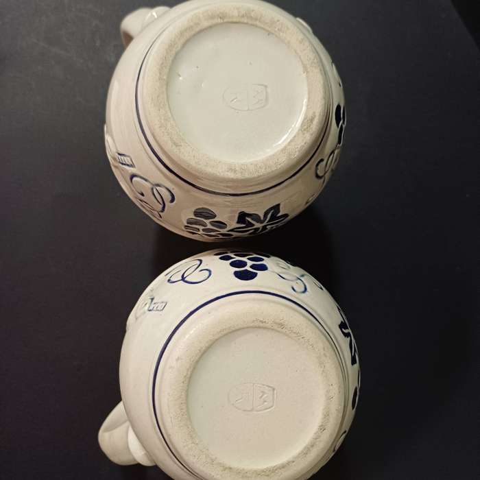 Pair of Vintage German Marzi & Remy Stoneware Wine Jugs (250ml)