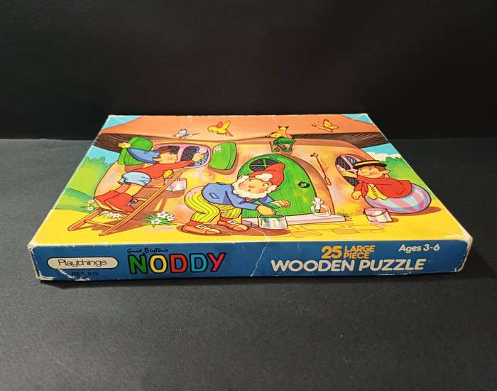 Vintage Noddy & Friends Collectible Bundle: 1969 Book, Figure & Wooden Puzzle