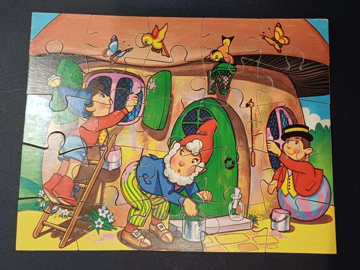 Vintage Noddy & Friends Collectible Bundle: 1969 Book, Figure & Wooden Puzzle