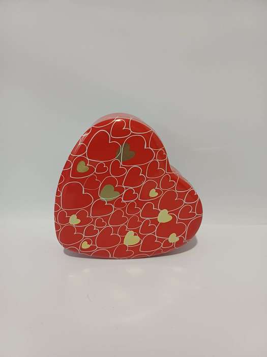 Red love photo frame and heart tin