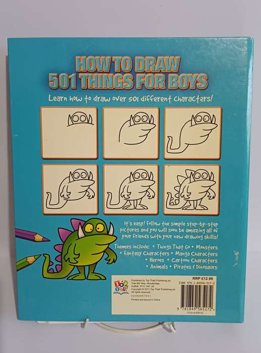 "How to Draw 501 Things for Boys" - Spiral-Bound Drawing Book