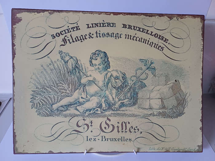 Vintage-Style French/Belgian Reproduction Metal Plaques (Pair) - Industrial Decor