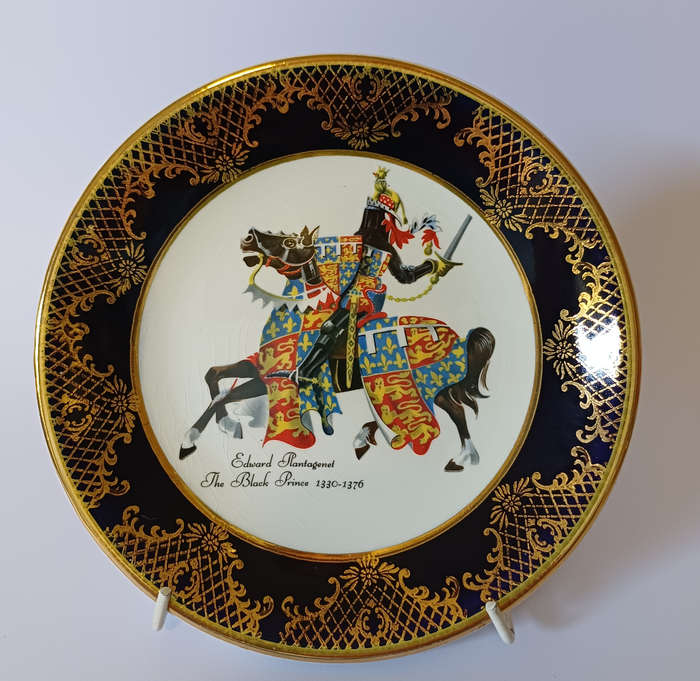 Weatherby Royal Falcon Ware Decorative Plate  Edward Plantagenet The Black Prince (13301376)