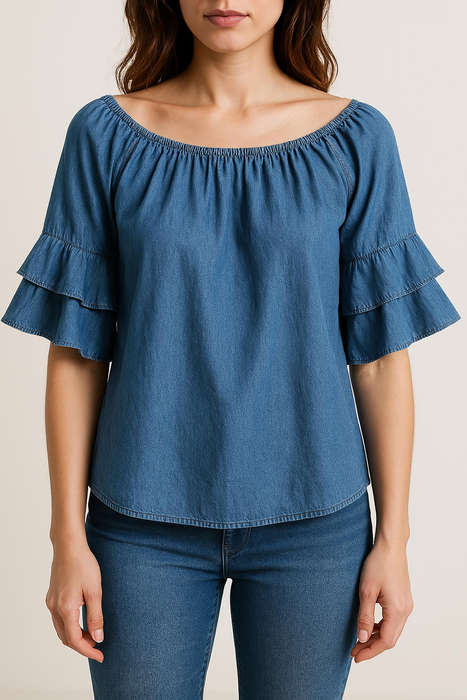 New Feelings Wide-Neck Top 3/4 Sleeve | Size M