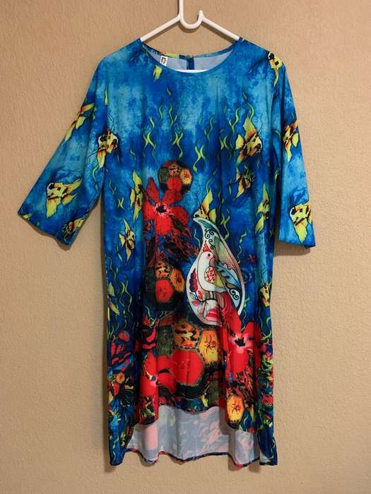 Ocean Bloom High-Low Tunic XXL