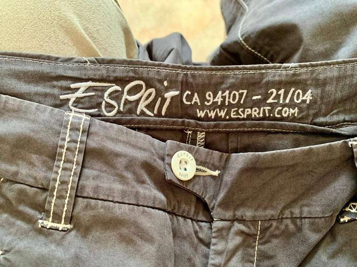 ESPRIT Charcoal Stitch-Line Straight Pants Size 30/32