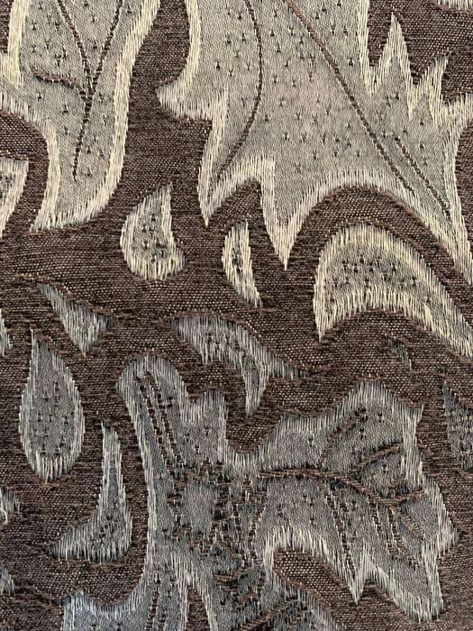Abstract Print Denim Jacket  Swirl Pattern, Grey-Purple Tones Size 32/34