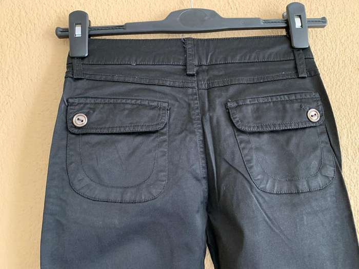 Shiny Polyester Straight-Leg Jeans | Ideal for Petite Sizes