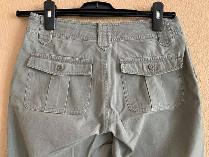100% cotton cropped wide-leg casual pants