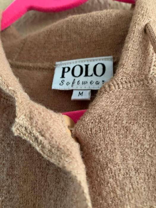 POLO Softwear Pure Wool Hooded Cardigan  Camel Size M