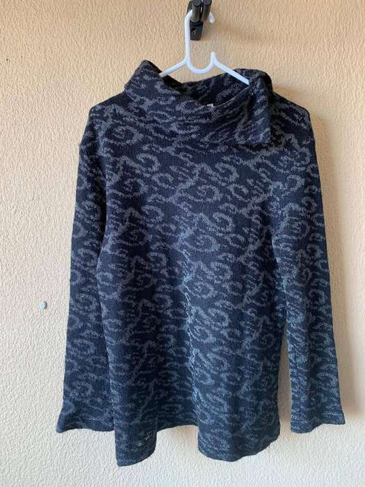 Vintage-Inspired Wide Collar Knit Sweater Size 36/38