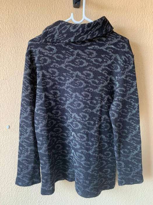 Vintage-Inspired Wide Collar Knit Sweater Size 36/38