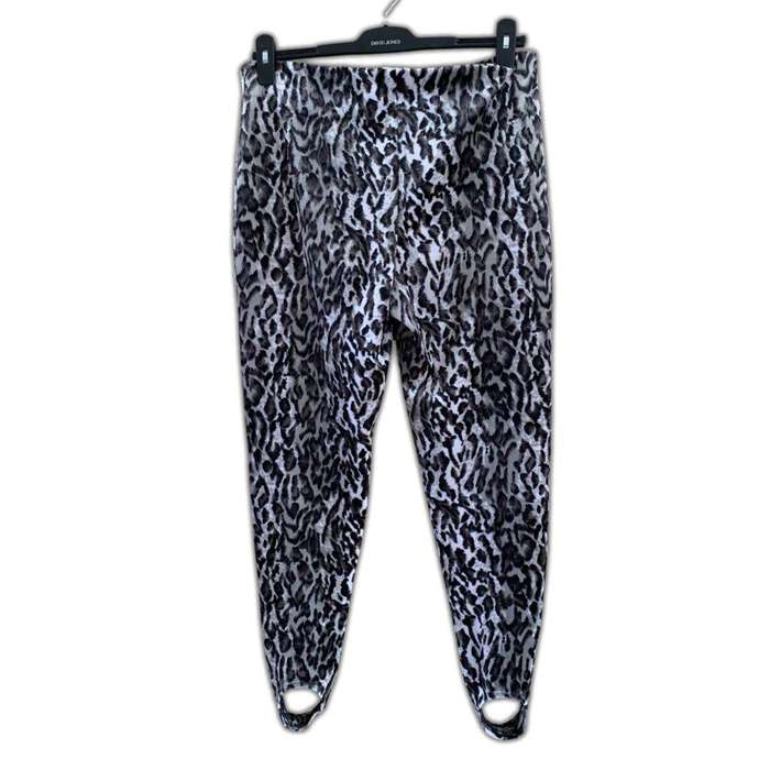 WildStride XL Stirrup Leggings  Black Leopard on White