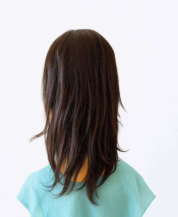 Romantic long straight hair - Premium Double Drawn Human Hair Wig 20" Lace front 13x4