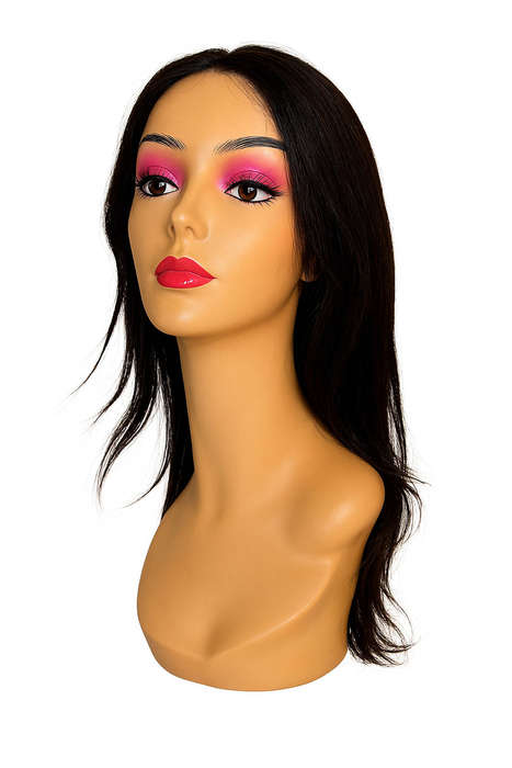 Romantic long straight hair - Premium Double Drawn Human Hair Wig 20" Lace front 13x4