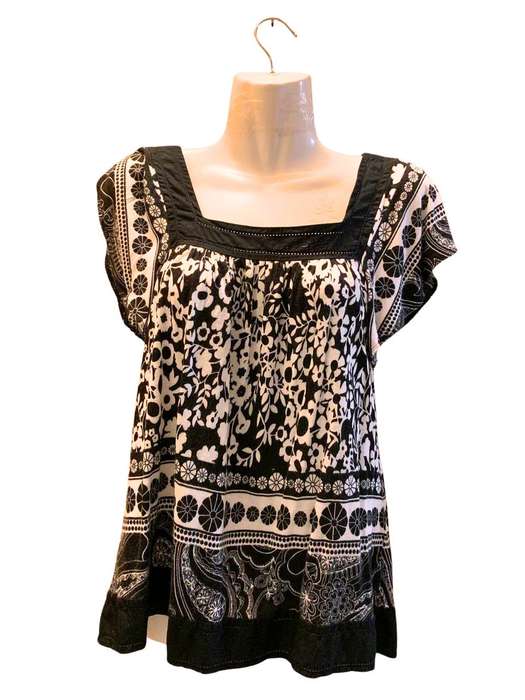 H&M Patterned Square Neck Top